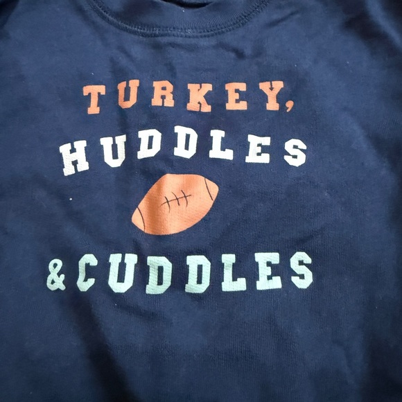 Carter's Turkey Huddles & Cuddles Shirt  & Tan Casual Pants for Kids- 12 months - Picture 2 of 5